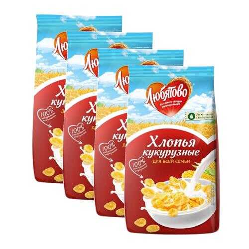 Хлопья кукурузные Любятово 4*300 г в Магнолия