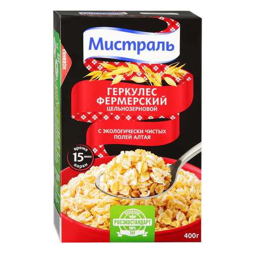 Хлопья Мистраль Геркулес Фермерский 400г в Магнолия