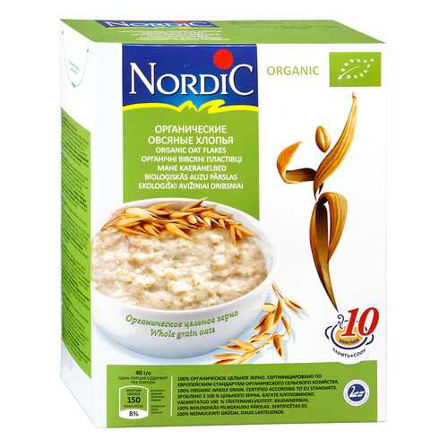 Хлопья Nordic овсяные органические 600 г в Магнолия