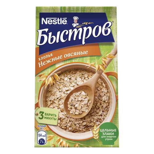 Хлопья овсяные Быстров нежные 350 г в Магнолия