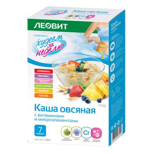 Каша овсянка Леовит ассорти 7 пакетов по 40 г в Магнолия