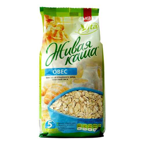 Каша Vita Овес, хлопья цельнозерновые с проростками, мягкая упаковка 300 гр в Магнолия