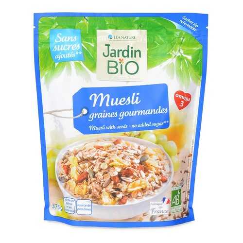 Мюсли Lea Nature Jardin Bio с изюмом и зернами 375 г в Магнолия