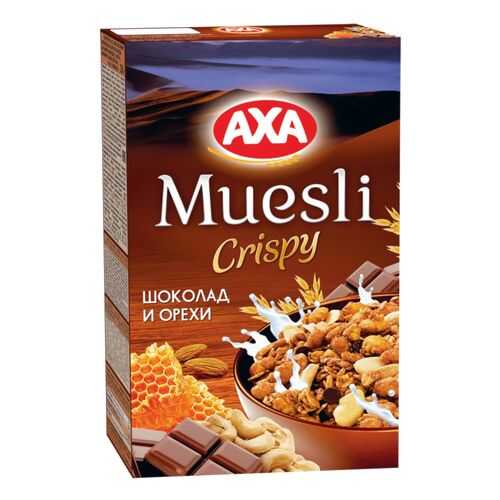 Мюсли сrispy AXA шоколад и орехи 250 г в Магнолия