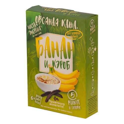 Овсяная каша с бананом и кэробом Ricos в пакетиках 6*40 г в Магнолия