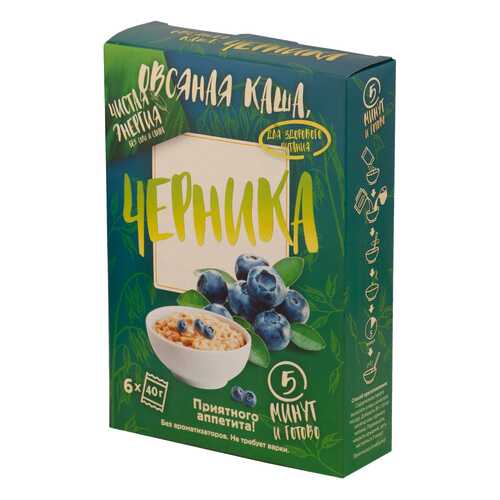 Овсяная каша с черникой Ricos Ricos в пакетиках 6*40 г в Магнолия
