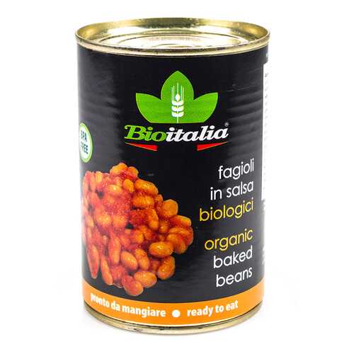 Фасоль Bioitalia в томатном соусе консервированная 400/420 г Италия в Магнолия