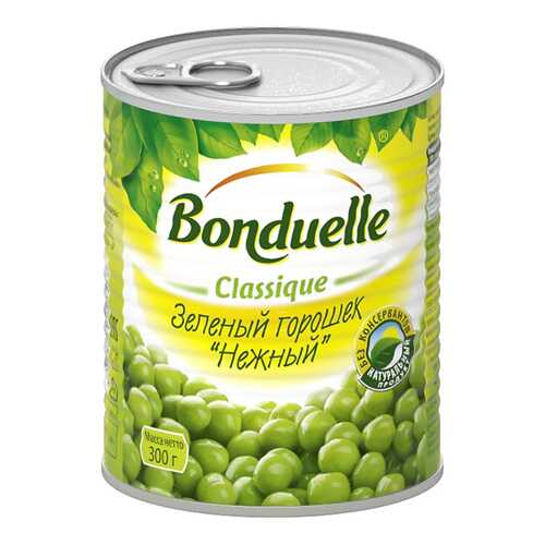Горошек Bonduelle нежный зеленый консервированный 300 г в Магнолия