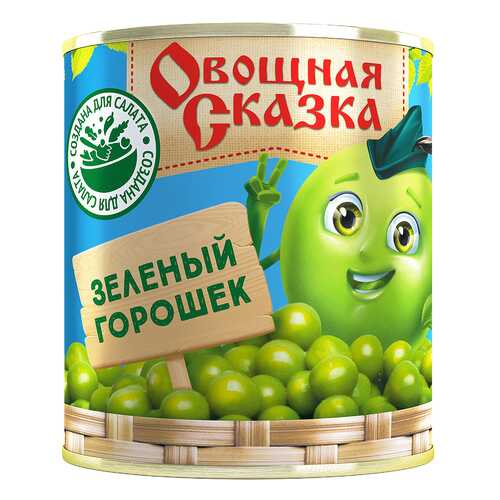 Горошек зеленый Овощная сказка 310 г в Магнолия
