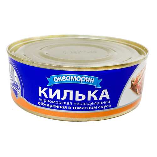 Килька черноморская неразделанная обжаренная в томатном соусе Акваиарин 240 гр. в Магнолия