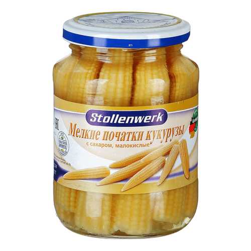 Кукуруза Stollenwerk мелкие початки малокислые 330 г в Магнолия