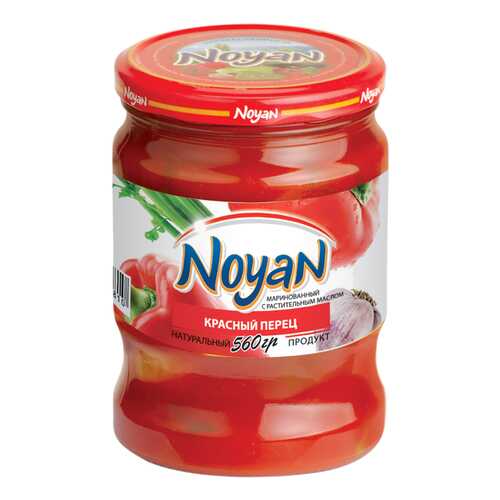 Маринованный красный перец Noyan с растительным маслом 560 г в Магнолия