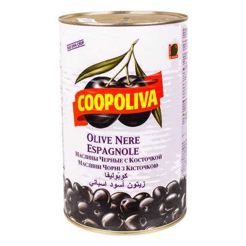Маслины Coopoliva с косточкой 4300 г в Магнолия