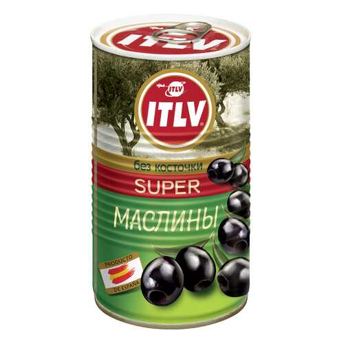 Маслины ITLV super без косточки 350 г в Магнолия