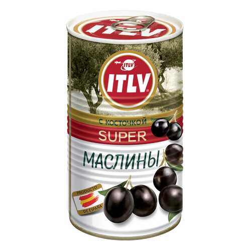 Маслины ITLV super с косточкой 350 г в Магнолия