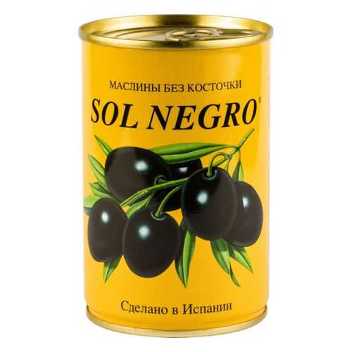 Маслины Sol Negro без косточки 360 г в Магнолия