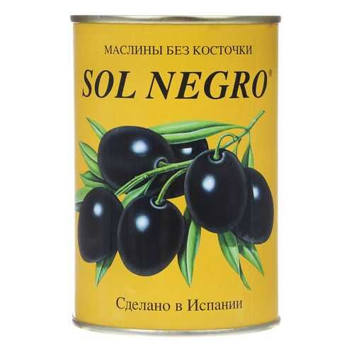 Маслины Sol Negro без косточки 480г в Магнолия