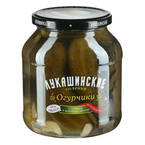 Огурчики по-старорусски Лукашинские с зеленью и дубовым листом 670 г в Магнолия
