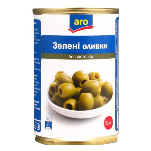 Оливки Aro зеленые без косточки 314 мл в Магнолия
