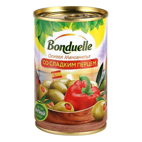 Оливки Bonduelle Мансанилья со сладким перцем 314мл в Магнолия