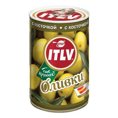 Оливки ITLV с косточкой 300 г в Магнолия