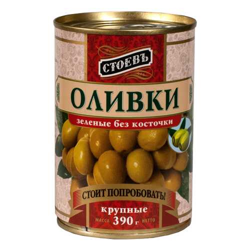 Оливки Стоевъ без косточки крупные 390 г в Магнолия