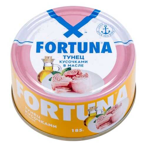 Тунец кусочки Fortuna в масле 185 г в Магнолия