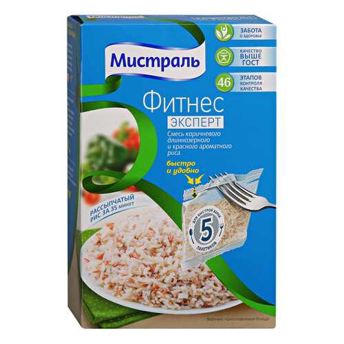 Мистраль Рис Фитнес Эксперт смесь коричневого и красного 450 г в Магнолия