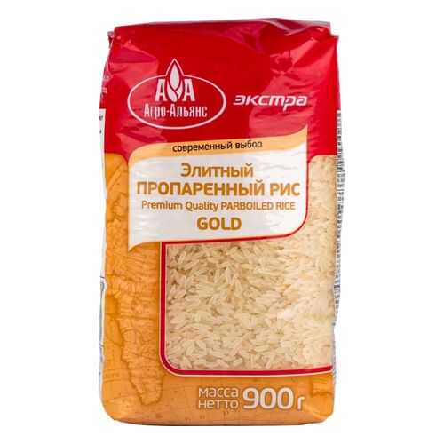 Рис Агро-Альянс пропаренный gold экстра 900 г в Магнолия