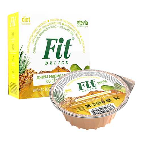 Джем Fit Parad мармелад со стевией ананас бромелайн гриффония в Магнолия