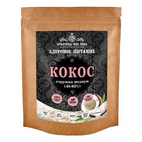 Кокосовая стружка Продукты XXII века медиум 45-65% 200 г в Магнолия