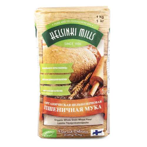 Мука Helsinki Mills пшеничная цельнозерновая органическая 1кг в Магнолия