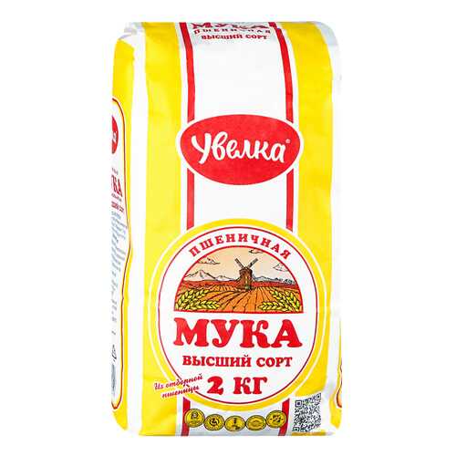 Мука Увелка пшеничная высший сорт 2 кг в Магнолия