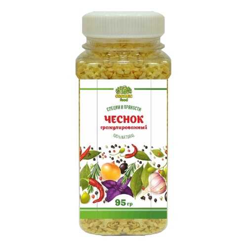 Чеснок сушеный Organic Food гранулированный 95 г в Магнолия