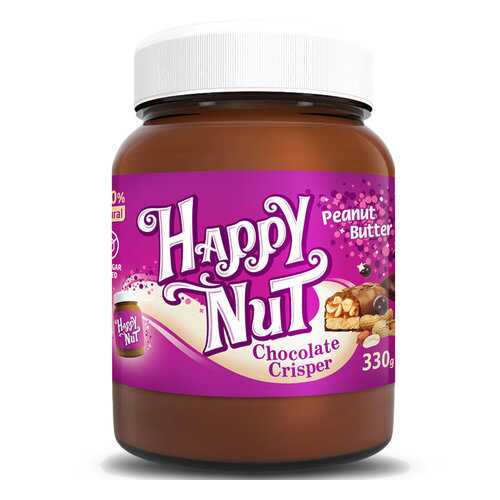 Арахисовая паста HAPPY NUT шоколадная с кусочками 330 г в Магнолия