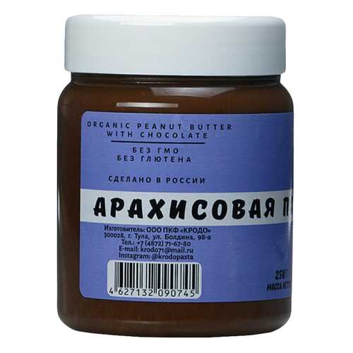 Арахисовая паста Krodo с шоколадом 250 г в Магнолия