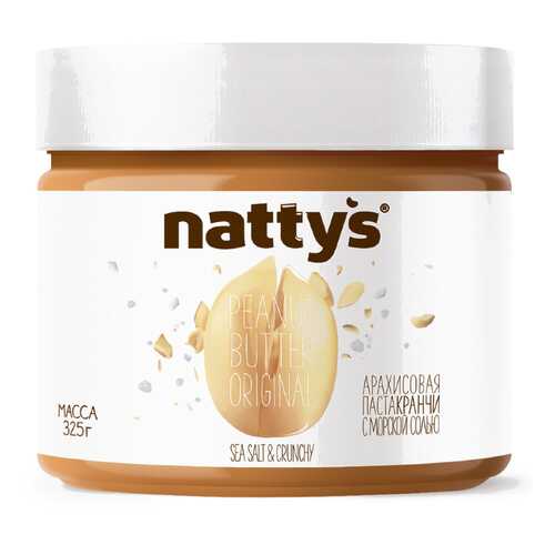 Арахисовая паста Nattys Crunchy & Sea Saltс кусочками арахиса и морской соли 325 г в Магнолия