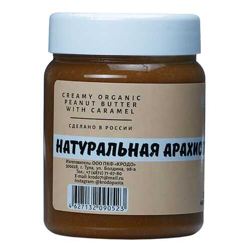 Натуральная арахисовая паста Krodo с карамелью 250 г в Магнолия
