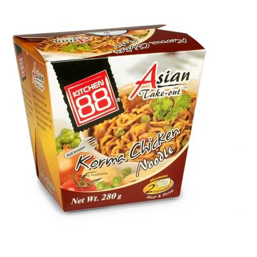 Готовое блюдо «Тайская лапша с курицей в соусе Корма», Kitchen88, 280 г, Таиланд в Магнолия
