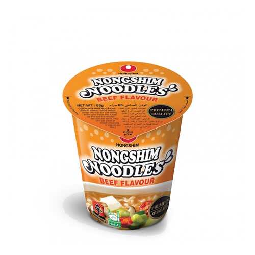 Лапша быстрого приготовления Nongshim со вкусом говядины стакан 65 г в Магнолия