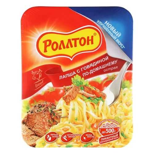 Лапша быстрого приготовления Роллтон с говядиной по-домашнему острая 90 г в Магнолия