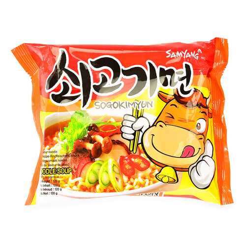 Лапша Samyang с говядиной, 120 г, Южная Корея в Магнолия