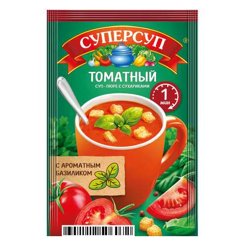 Суперсуп-пюре Русский продукт Суперсытный момент томатный с сухариками 20 г в Магнолия