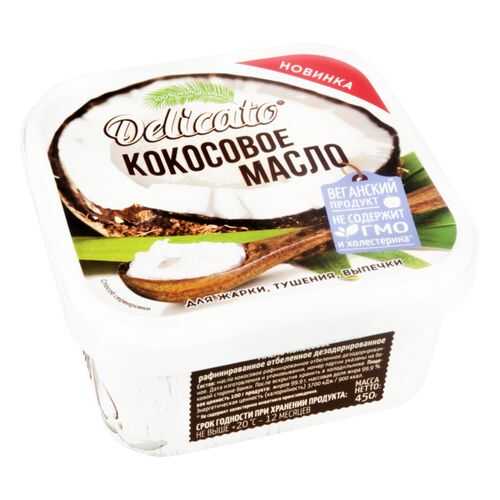 Масло кокосовое Delicato для жарки тушения выпечки 450 г в Магнолия