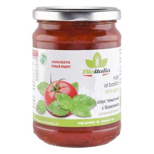 Соус томатный Bioitalia с базиликом 350 г в Магнолия