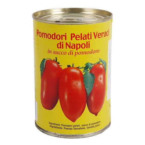 Томаты Sapori di Napoli очищенные в собственном соку консервированные 400 г в Магнолия
