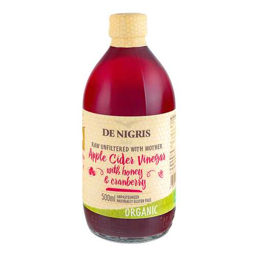 Уксус De Nigris Organic яблочный с медом и клюквой нефильтрованный 500 мл в Магнолия