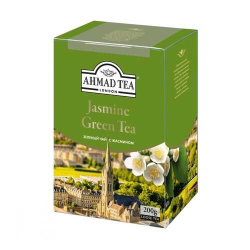 Чай Ahmad Jasmine Green Tea, зеленый с жасмином, листовой, 200 гр в Магнолия