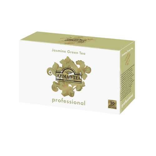 Чай Ahmad Tea Professional Зелёный чай с жасмином, листовой, в пакетах для чайников, 20х5г в Магнолия