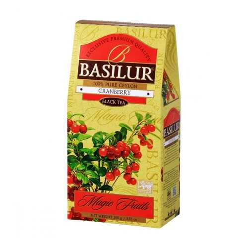 Чай Basilur Волшебные фрукты - Клюква черный с добавками 100 г в Магнолия